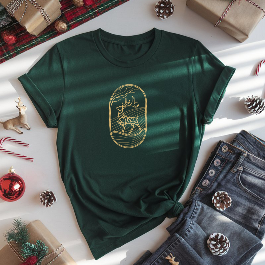 Christmas  Stag Silhouette T-Shirt
